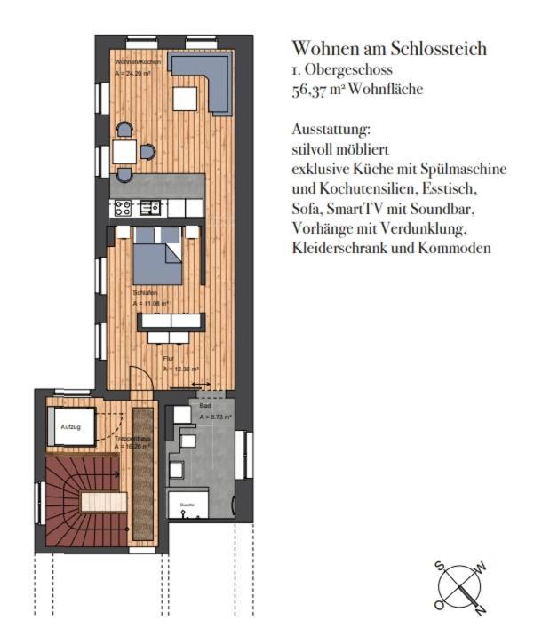 Wohnen Am Schlossplatz Oldenburg Værelse billede